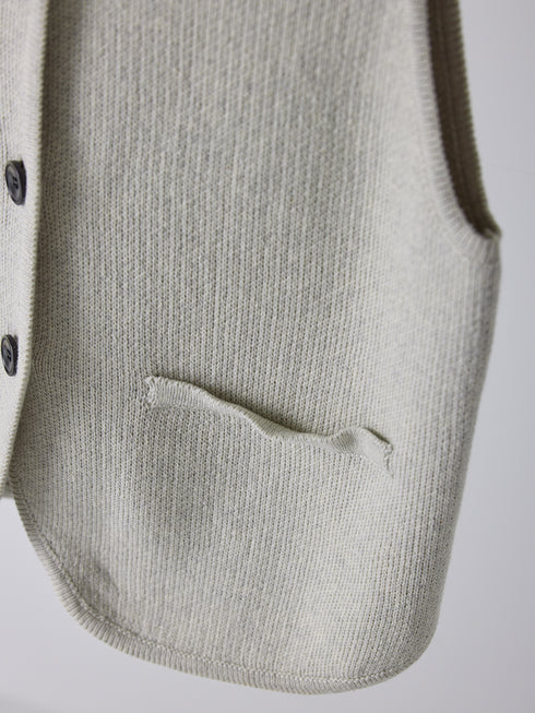 【 予約:2月上旬 】BOAT NECK KNIT VEST /Y261-91017